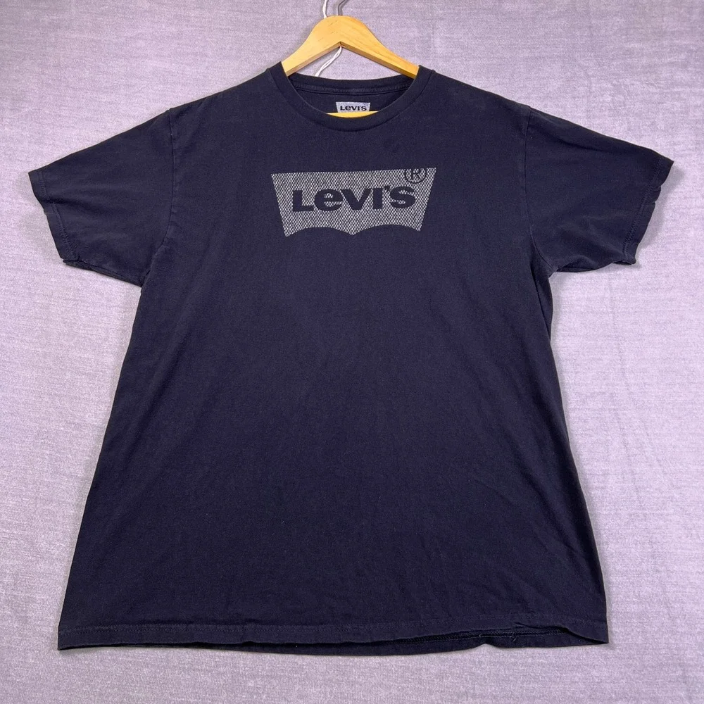 Levi's Batwing Graphic Logo Short Sleeve T Shirt Mens XL Black Cotton